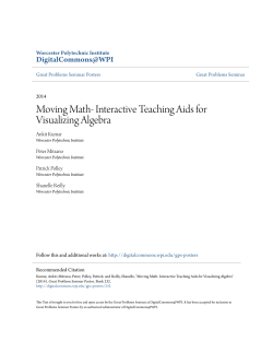 Interactive Teaching Aids for Visualizing Algebra