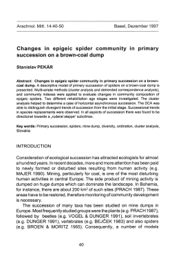 Changes in epigeic spider community in primary succession on a