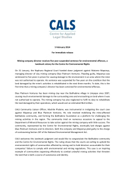 Mining company director receives five year suspended sentence for