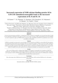 clin exp rheum 29/5 - Clinical and Experimental Rheumatology
