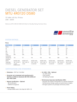 Spec Sheet MTU 4R0120DS80 (72 kW Prime)