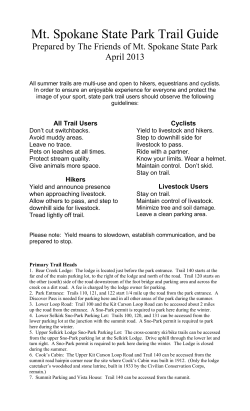 Mt. Spokane State Park Trail Guide