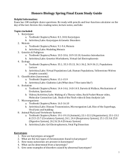 Spring Semester Final Review Guide