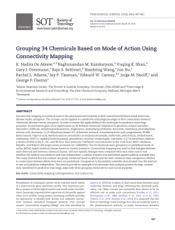 Grouping 34 Chemicals Based on Mode of Action