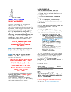 Tennis - Murwood Elementary School PTA