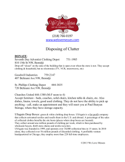 Disposing of Clutter