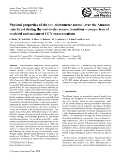 Physical properties of the sub-micrometer aerosol over the Amazon