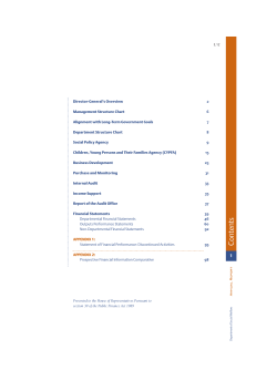 Department of Social Welfare Annual Report for the Year Ending 1999