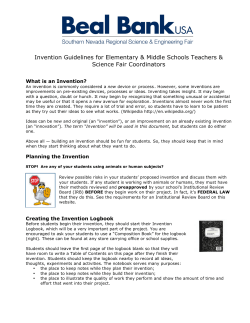 Guidelines Inventions Teachers