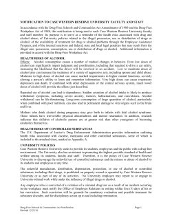 Drug Free Workplace - Case Western Reserve University
