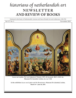 November 2010 - Historians of Netherlandish Art