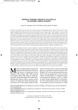 spindle whorls from el palmillo: economic implications