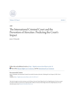 The International Criminal Court and the Prevention of Atrocities