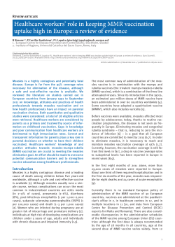 Healthcare workers` role in keeping MMR