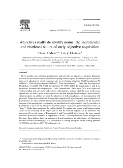 Adjectives really do modify nouns - the Institute for Research in