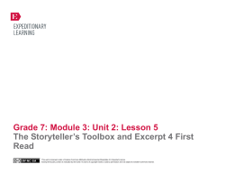 Grade 7: Module 3: Unit 2: Lesson 5 The Storyteller`s