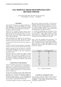 salt removal from groundwater using reverse osmosis