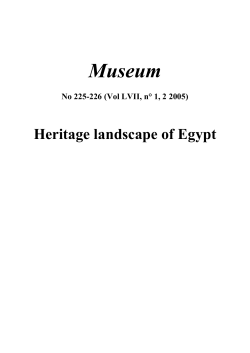 Heritage landscape of Egypt - UNESDOC