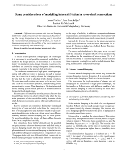 Some considerations of modelling internal friction in rotor