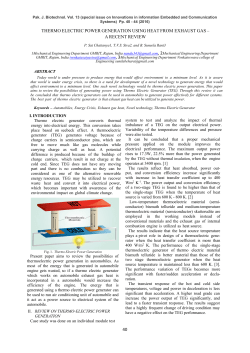 40 thermo electric power generation using heat from exhaust gas