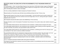 SELECTED JUDICIAL OR LEGISLATIVE ACTION OR