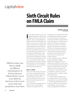 Sixth Circuit Rules on FMLA Claim