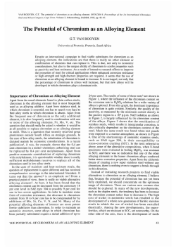 The Potential of Chromium as an Alloying Element