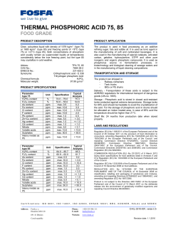 THERMAL PHOSPHORIC ACID 75, 85