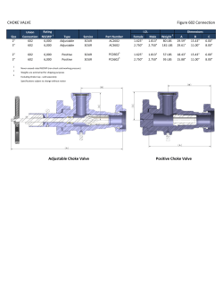 CHOKE VALVE Figure 602 Connection Adjustable Choke Valve