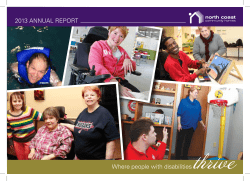 Annual Report 2013 - North Coast Community Homes
