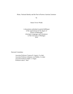 Music, National Identity and the Past in Postwar Austrian Literature