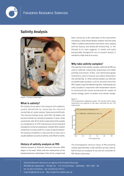 Salinity Analysis