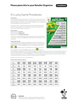 9 x Lucky Game Procedures