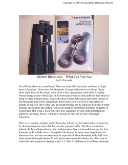 100mm Binoculars &ndash; What Can You See