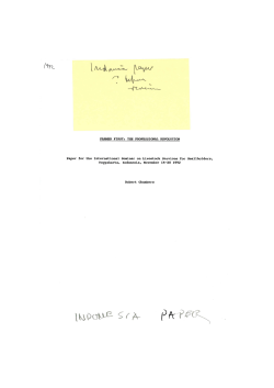 FARMER FIRST: THE PROFESSIONAL REVOLUTION Paper for the