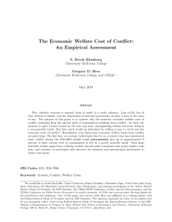 The Economic Welfare Cost of Conflict: An