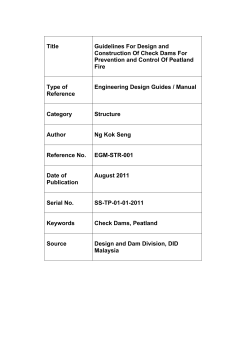 Guidelines for Design and Construction of Check Dams