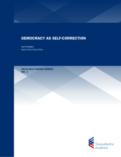 democracy as self-correction