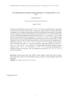 Ferro-deformation at the nuclear system with protons, Z = 20 and