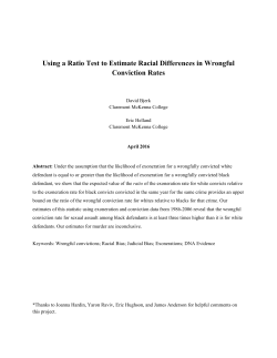 Using a Ratio Test to Estimate Racial Differences in Wrongful