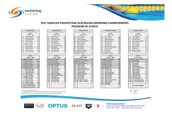 Program of Events - Updated 10 April