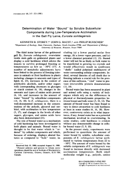 Determination of Water &ldquo;Bound&rdquo; by Soluble