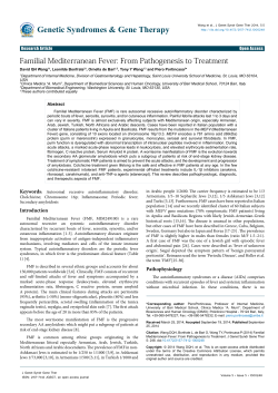 Familial Mediterranean Fever: From Pathogenesis to Treatment