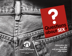 Questions about sex? Information for teen girls and young women
