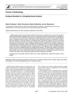 Incidence Densities in a Competing Events Analysis