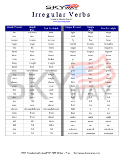 Irregular Simple Past Verbs