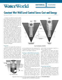 Constant Wet Well Level Control Saves Cost and Energy