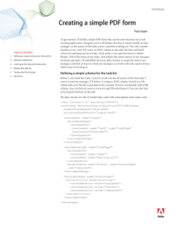 Creating a simple PDF form