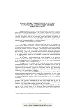 Exodus to the promised land as evinced in nineteenth