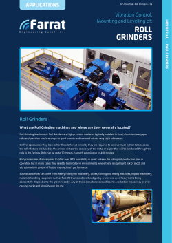 Industrial Isolation Roll Grinders